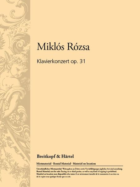 Konzert, Op. 31 : Für Klavier und Orchester - reduction For Two Pianos, Four Hands.