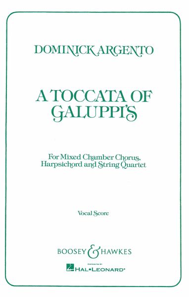 Toccata Of Galuppi's : For Mixed Chamber Chorus, Harpsichord and String Quartet.