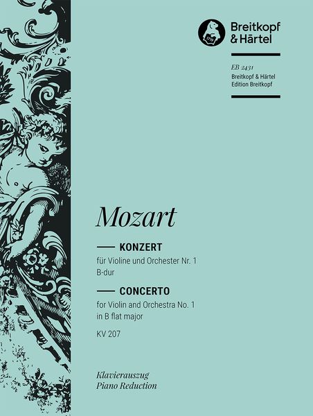 Konzert Nr. 1 B-Dur, K. 207 : For Violin and Orchestra - Piano reduction.
