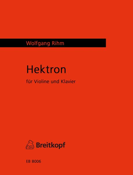 Hekton : For Violin and Piano (1972).