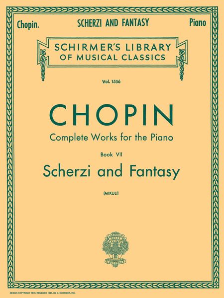 Scherzi; Fantasy In F Minor / edited by Mikuli.