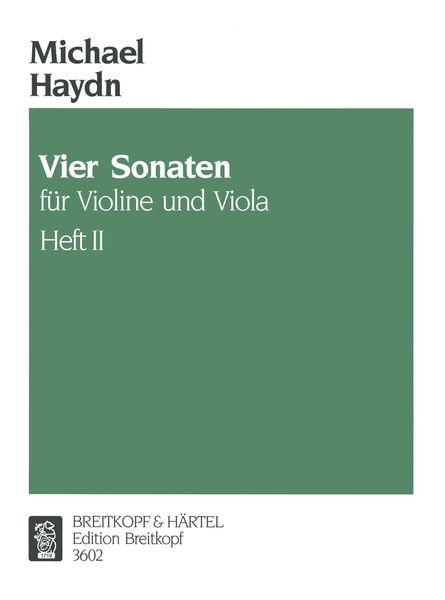 Vier Sonaten : For Violin and Viola - Book 2 : Nos. 3 and 4.