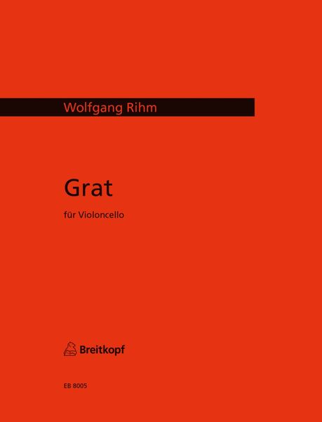 Grat : For Solo Cello (1972).