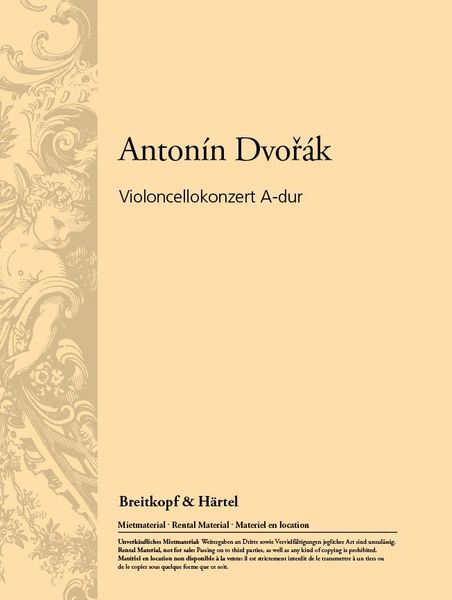 Konzert A-Dur : For Cello and Orchestra - Piano reduction.