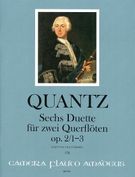 Sechs Duette, Op. 2 : Für Zwei Querflöten - Band 1 : Duos 1-3 / edited by Rien De Reede.