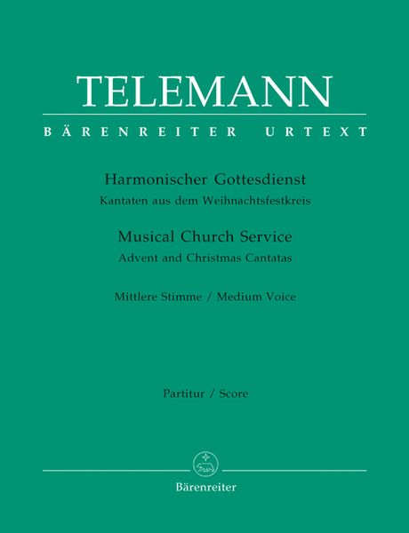 Harmonische Gottesdienst : Advent And Christmas Cantatas For Medium Voice.