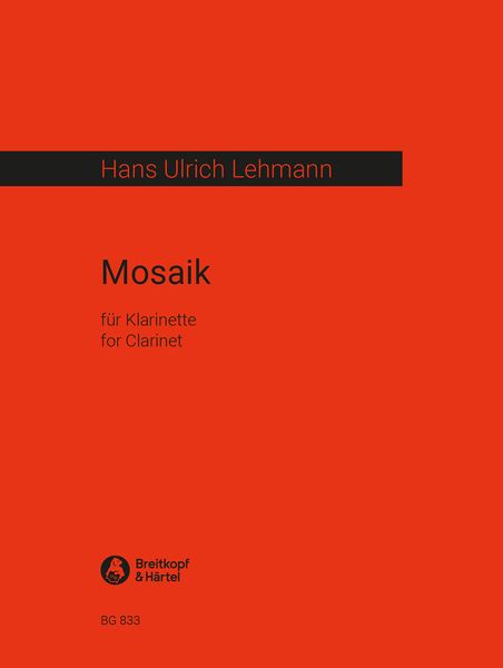 Mosaik : For Clarinet Solo (1964).