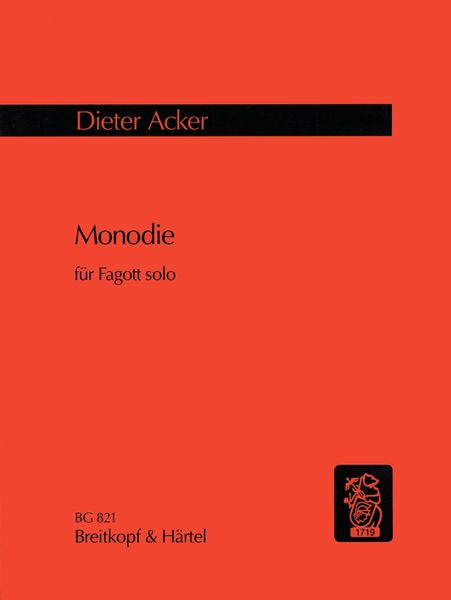 Monodie : For Bassoon Solo (1967).