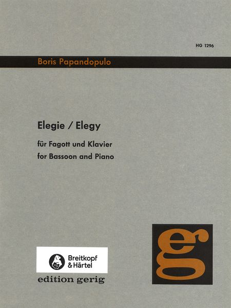 Elegie : For Bassoon and Piano (1965).