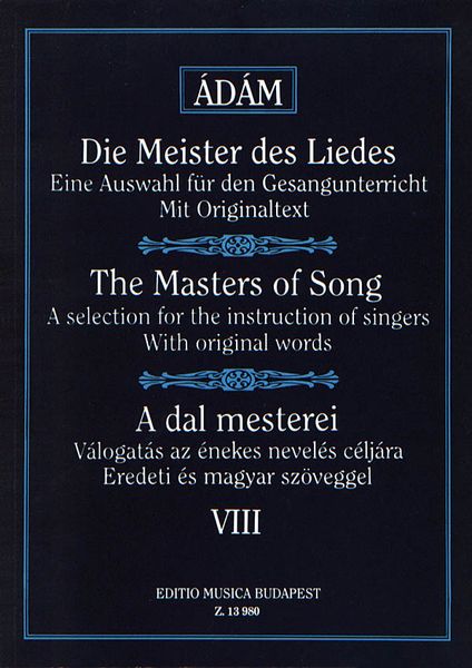 Masters Of Song, Vol. 8 : Songs by French Romantic and Late Romantic Composers.