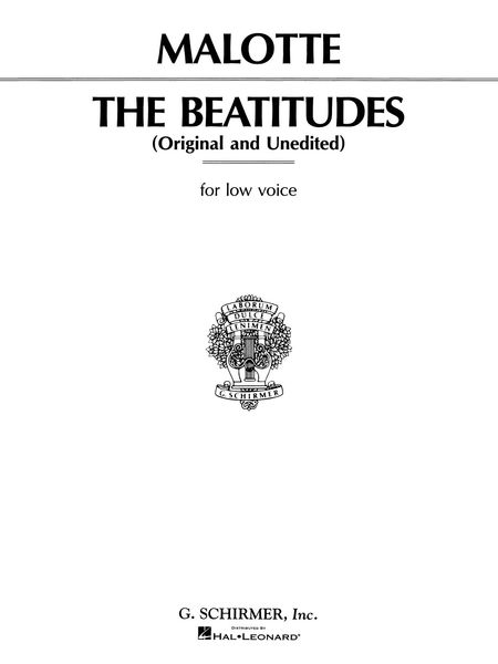 Beatitudes : For Low Voice.