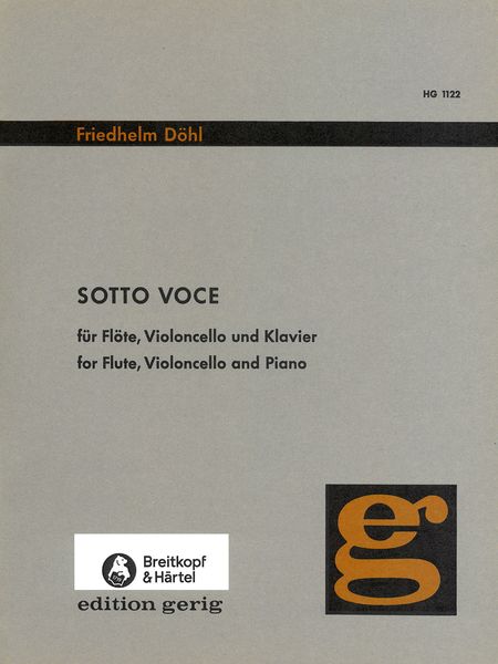 Sotto Voce : For Flute, Cello and Piano (1973).