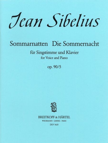 Sommernacht, Op. 90 No. 5 : For Medium Voice and Piano.