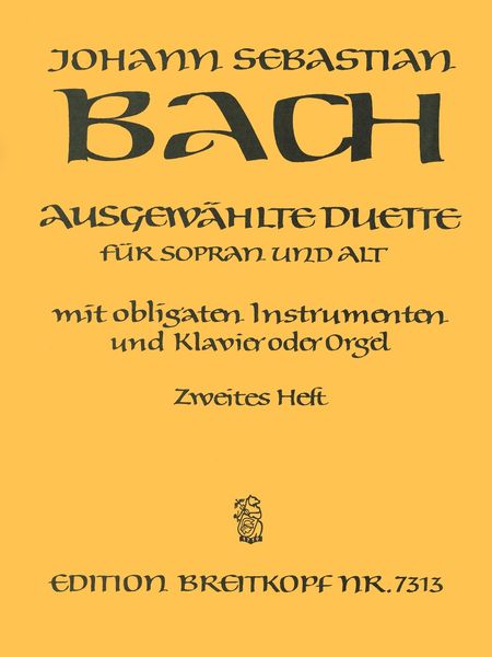 Ausgewählte Duette : For Soprano and Alto With Obligato Instrument and Piano - Vol. 2.
