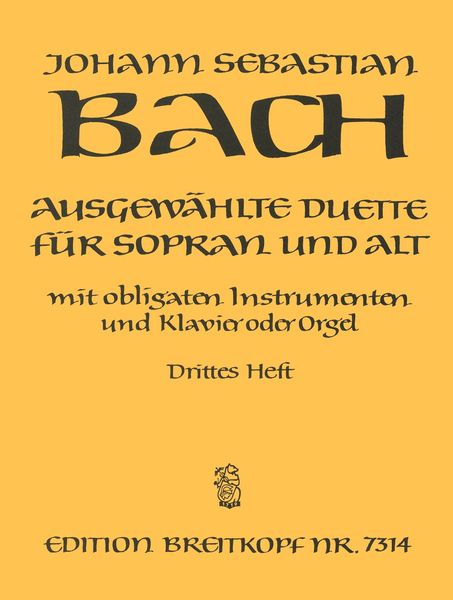Ausgewählte Duette : For Soprano and Alto With Obligato Instrument and Piano - Vol. 3.