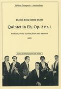 Quintet In Eb, Op. 2 Nr. 1 : For Flute, Oboe, Clarinet, Horn and Bassoon.