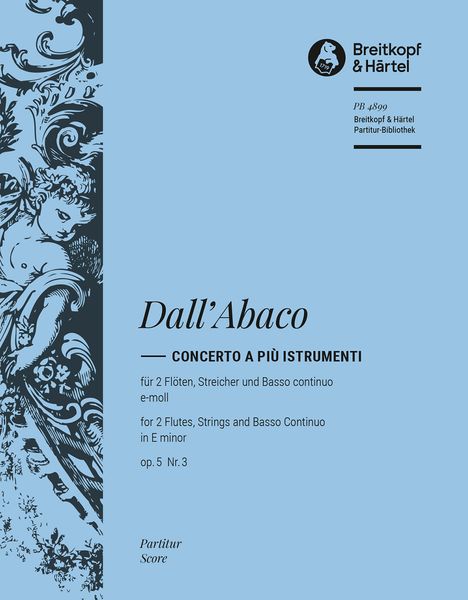 Concerto E-Moll, Op. 5 No. 3 : For Orchestra.