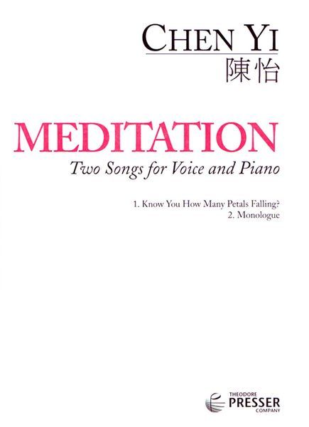 Meditation : Two Songs For Voice And Piano (1999).