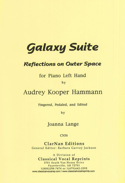 Galaxy Suite : Reflections On Outer Space For Piano Left Hand / Edited By Joanna Lange.