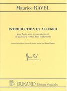 Introduction and Allegro : For Harp, String Quartet, Flute and Clarinet.