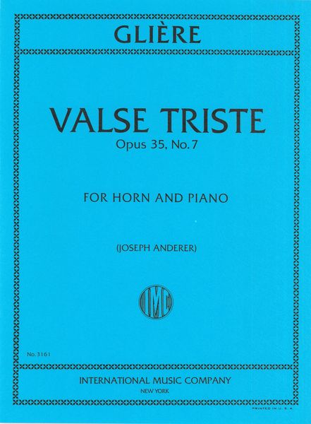 Valse Triste, Op. 35 No. 7 : For Horn and Piano / edited by Joseph Anderer.