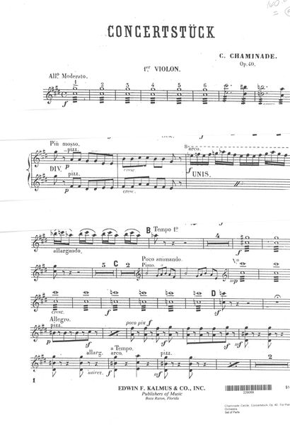 Concertstück, Op. 40 : For Piano and Orchestra.