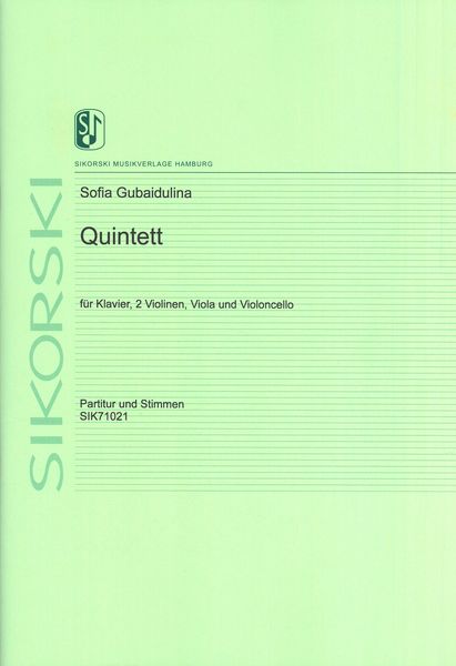 Quintett : Für Klavier, 2 Violinen, Viola und Violoncello.