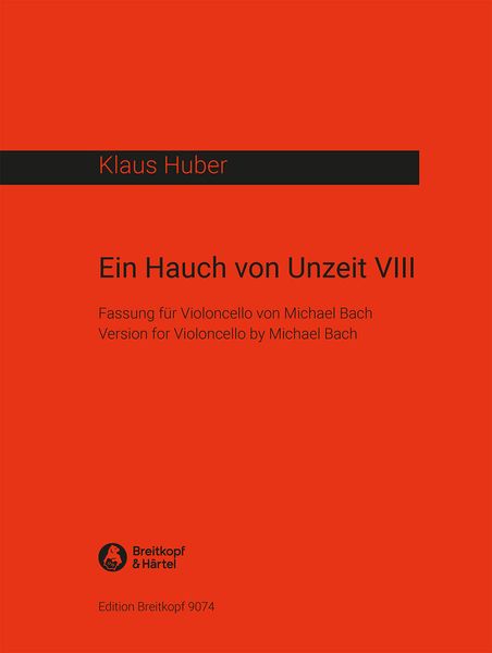 Hauch Von Unzeit VIII (Plainte Sur la Perte De la Reflexion Musicale) (1972/89).