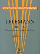 Six Canonic Sonatas and A Cirle Canon : For Two Saxophones / arranged by Trent Kynaston.