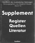 Supplement : Register - Quellen - Literatur / edited by Siegfried Mauser.