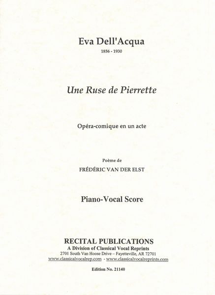Ruse De Pierrette : Opera-Comique En Un Acte.