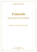 Concerto : Pour Saxophone Alto Et Orchestre - Piano Reduction.