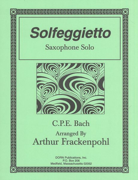 Solfeggietto : For Unaccompanied Alto Saxophone / arranged by Arthur Frackenpohl.