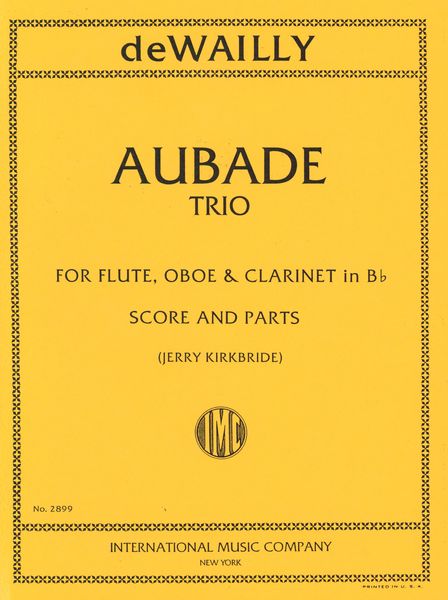 Aubade : For Flute, Oboe and Clarinet (Kirkbride).