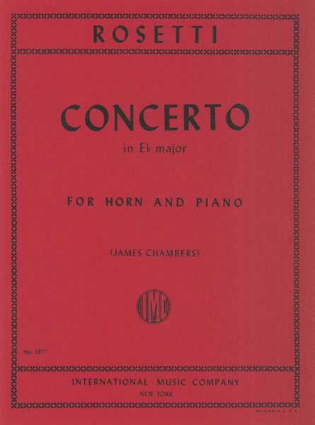 Concerto In E Flat Major : For Horn In Eb and Piano (Chambers).