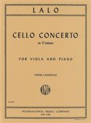 Cello Concerto In D Minor : arranged For Viola and Piano (Casadusus-Vieux).