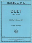 Duet In C Major : For Two Clarinets.
