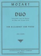 Duo (From Quartet For Oboe and Strings) : For Clarinet and Piano.