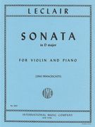 Sonata In D Major : For Violin and Piano.