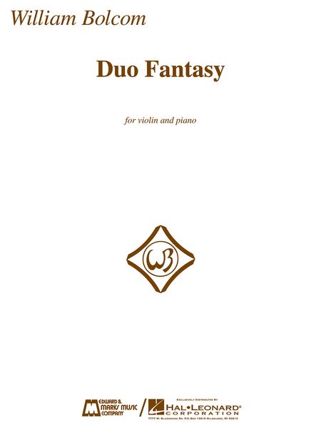 Duo Fantasy : For Violin and Piano (1973).