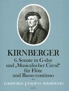 6. Sonate In G-Dur Und Musicalischer Circul : Für Flöte Und Basso Continuo.