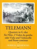 Sonata (Quartett) In G-Dur (TWV 43:G12) : Für Flöte, 2 Violen Da Gamba und Bass Continuo.