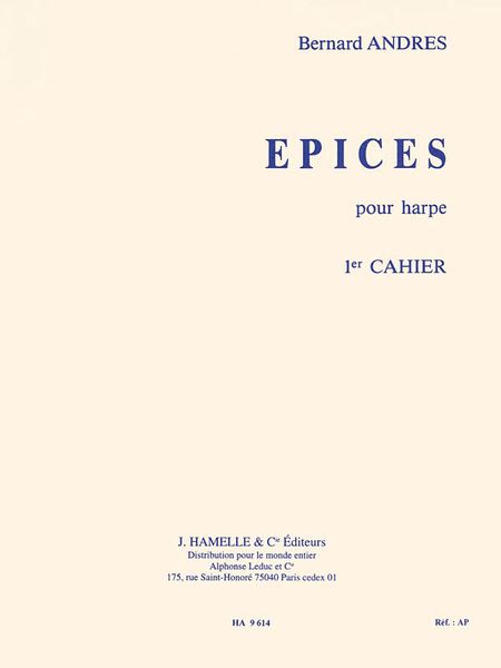 Epices : Pour Harpe - 1er Cahier.