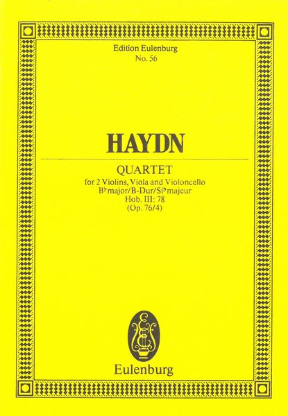 String Quartet In B Flat Major, Op. 76 No. 4, Hob. III:78.