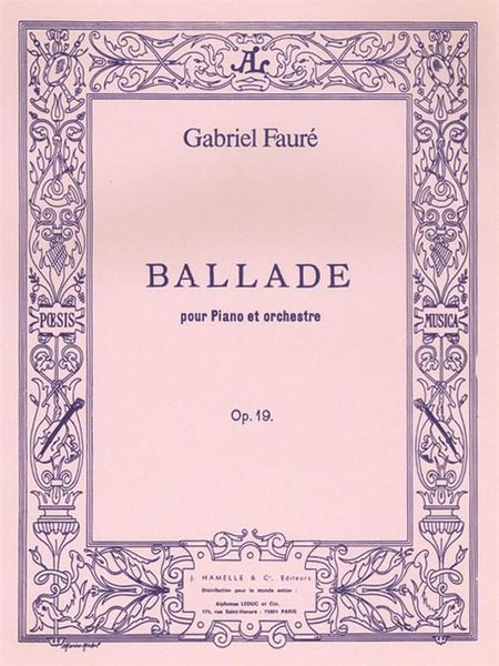 Ballade : Pour Piano Et Orchestre - reduction For Two Pianos.