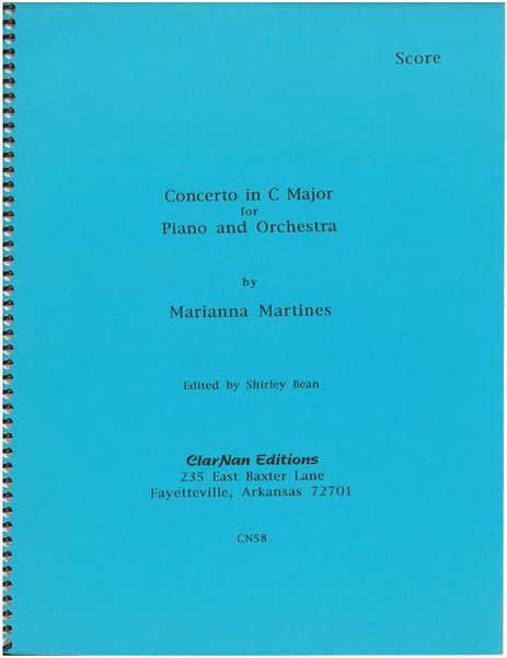 Concerto In C Major : For Piano and Orchestra / edited by Shirley Bean.