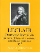 Deuxième Récréation, Op. 8 : Für 2 Flöten Oder Violinen und Basso Continuo / Ed. Yvonne Morgan.