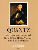 21. Triosonate A-Moll : Für 2 Flöten (Flöte, Violine) Und Basso Continuo / Edited By Horst Augsbach.