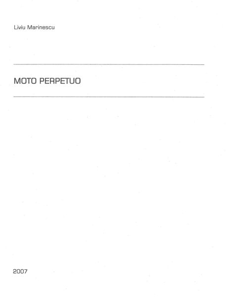 Moto Perpetuo : For Oboe, Bass Clarinet, Percussion and Viola.