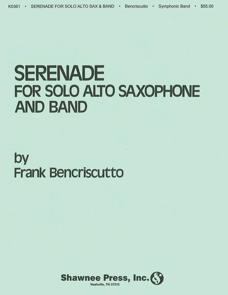 Serenade : For Solo Alto Saxophone and Band.